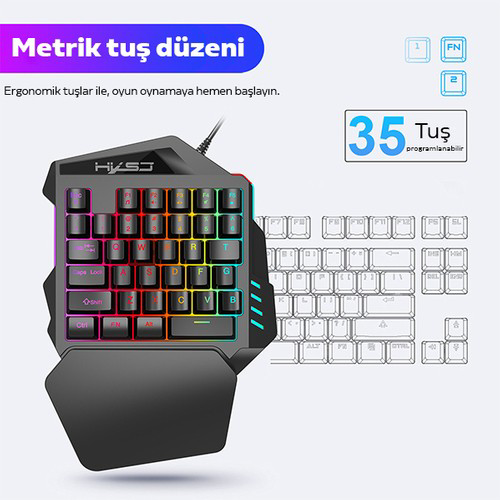 Hxsj V100+ A869 Gaming 7200 Dpı 7 Rgb Işıklı Oyuncu Klavye+Oyuncu Hxsj V100+ A869 Gaming 7200 Dpı 7 Rgb Işıklı Oyuncu Klavye+Oyuncu
