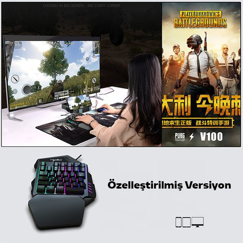 Hxsj V100+ A869 Gaming 7200 Dpı 7 Rgb Işıklı Oyuncu Klavye+Oyuncu Hxsj V100+ A869 Gaming 7200 Dpı 7 Rgb Işıklı Oyuncu Klavye+Oyuncu