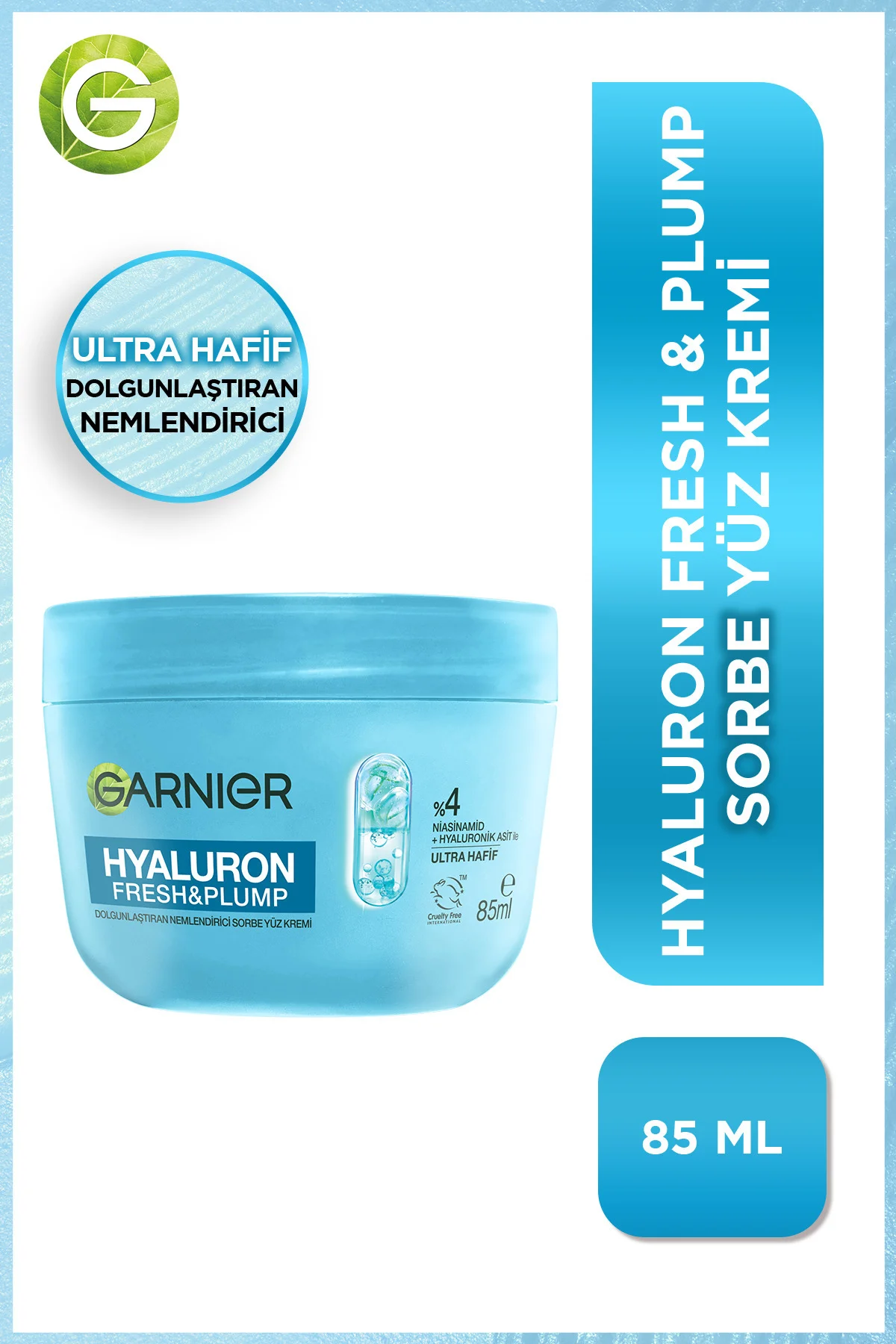 Hyaluron Fresh & Plump Dolgunlaştıran Nemlendirici Sorbe Yüz Kremi 85 ML, Vegan & Cruelty Free Hyaluron Fresh & Plump Dolgunlaştıran Nemlendirici Sorbe Yüz Kremi 85 ML, Vegan & Cruelty Free