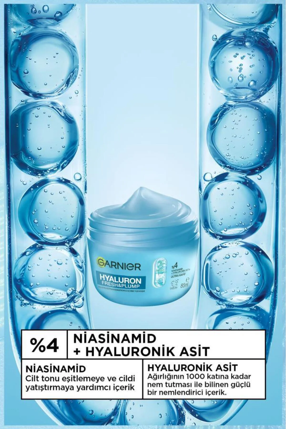 Hyaluron Fresh & Plump Dolgunlaştıran Nemlendirici Sorbe Yüz Kremi 85 ML, Vegan & Cruelty Free Hyaluron Fresh & Plump Dolgunlaştıran Nemlendirici Sorbe Yüz Kremi 85 ML, Vegan & Cruelty Free