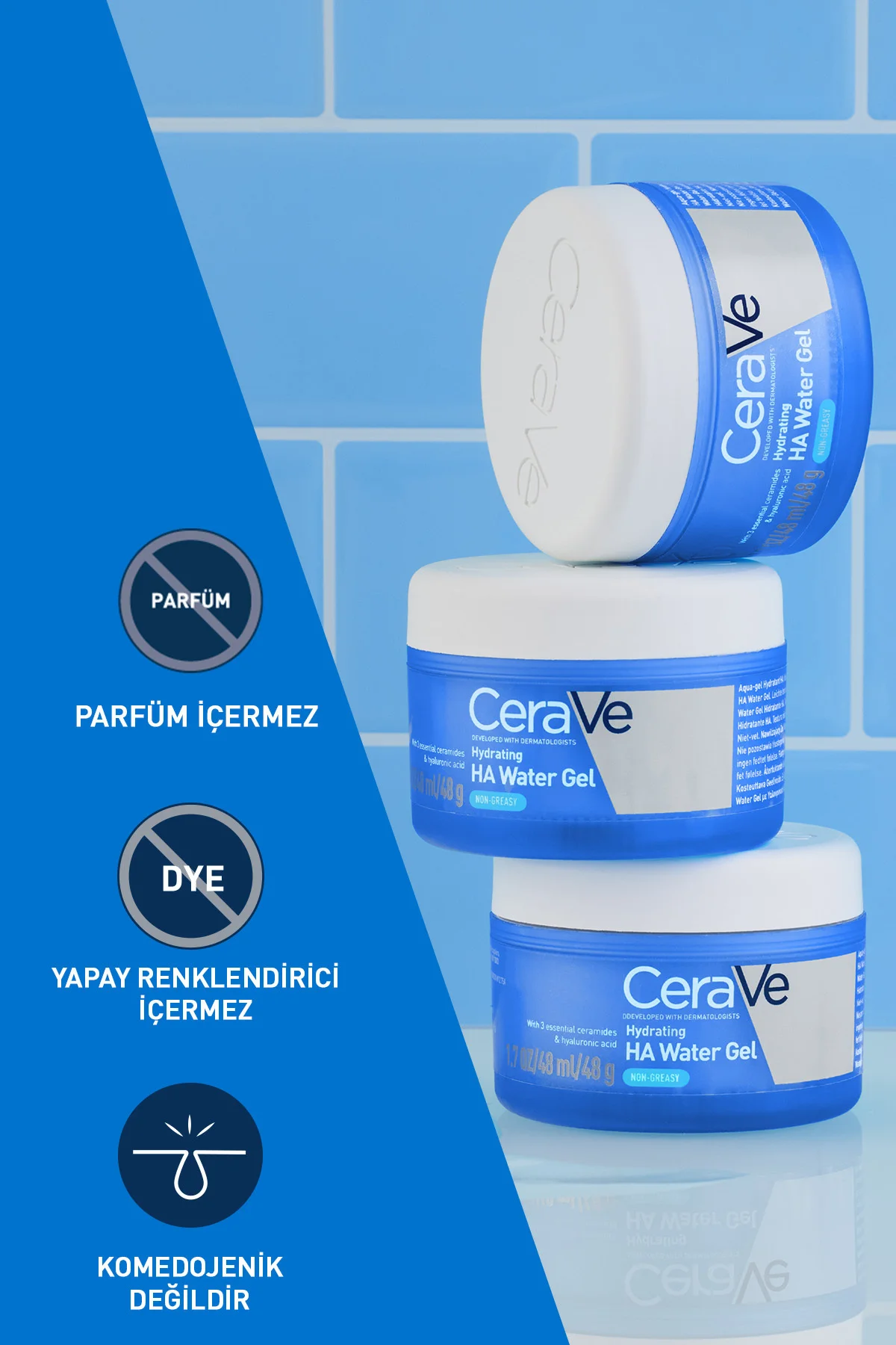 HYALÜRONİK ASİT İÇEREN SU BAZLI YÜZ NEMLENDİRİCİ KREM 48GR
