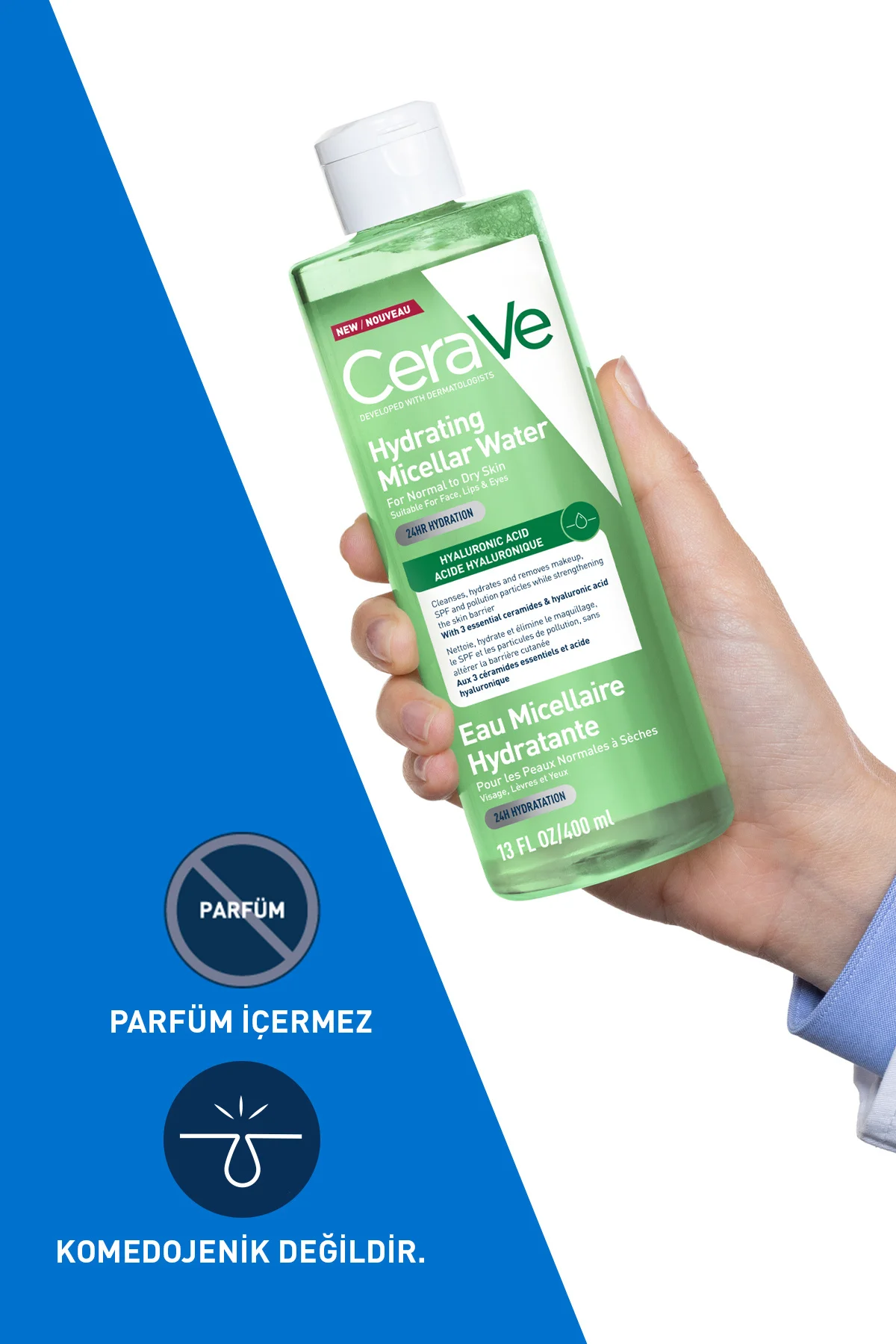 Hyalüronik Asit İçerikli Nemlendiren Micellar Makyaj Temizleme Suyu 400 ml Fiyatı, Yorumları ve Özellikleri
