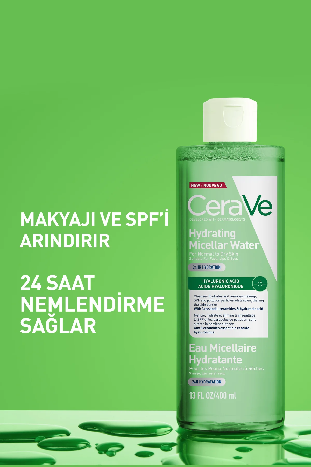 Hyalüronik Asit İçerikli Nemlendiren Micellar Makyaj Temizleme Suyu 400 ml Fiyatı, Yorumları ve Özellikleri