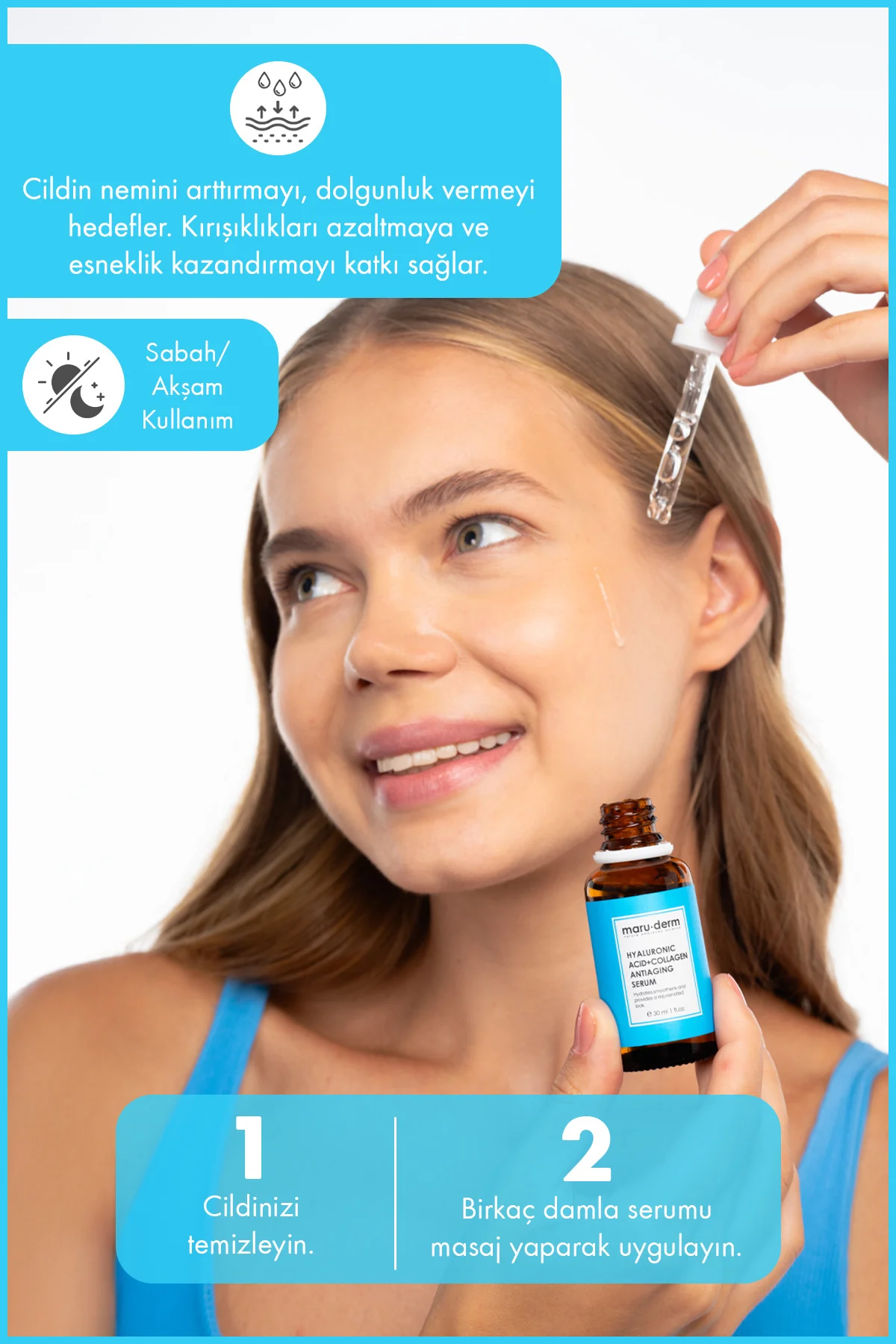Hyalüronik Asit & Kolajen Cilt Bakım Serumu 30 ML