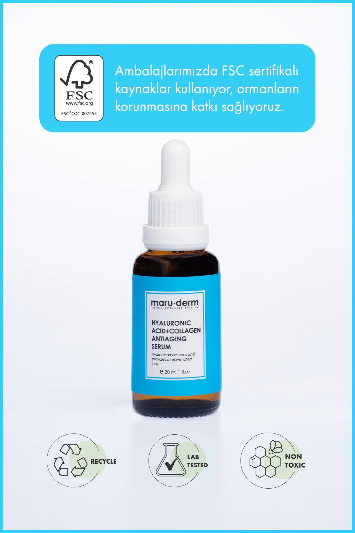 Hyalüronik Asit & Kolajen Cilt Bakım Serumu 30 ML