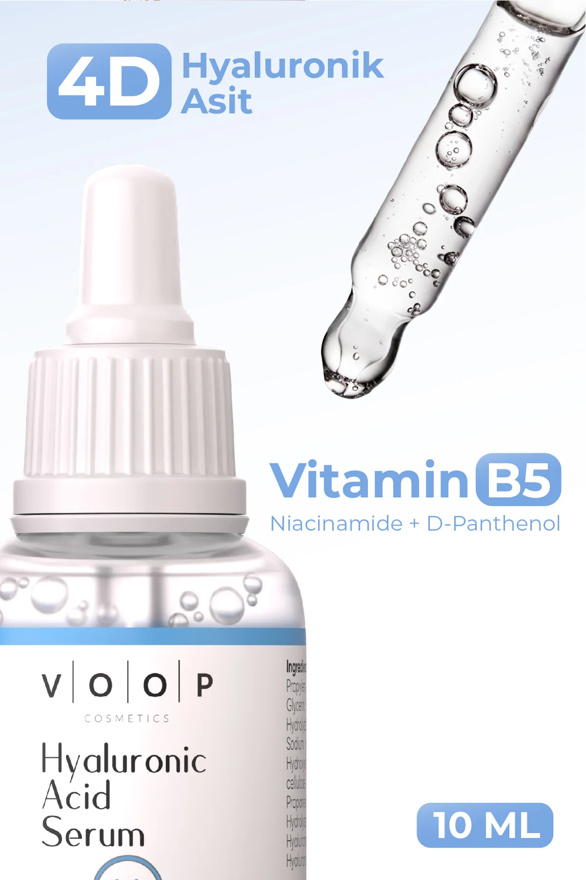 Hyaluronik Asit Mini Serum B5 10 ml | Yoğun Nemlendirici Cilt Bakım Serumu