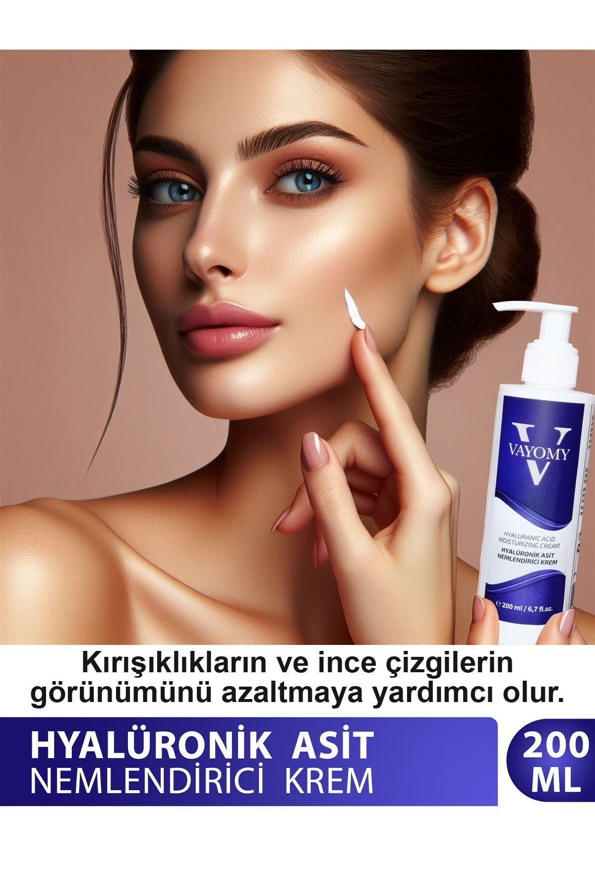 Hyaluronik Asit Nemlendirici Krem Bakım Kremi 200ml