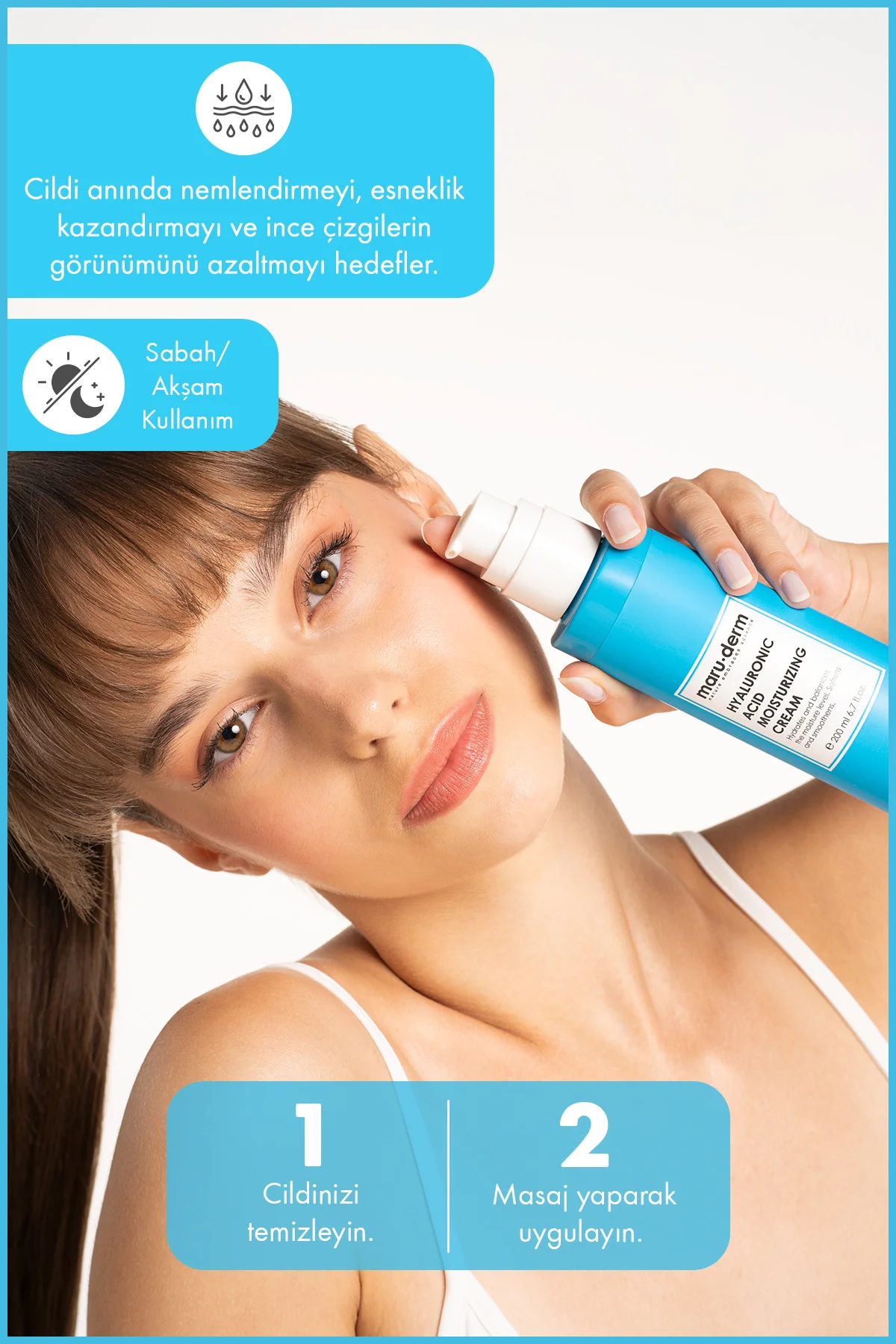 Hyalüronik Asit Nemlendirici Yüz Bakım Kremi 200 ML