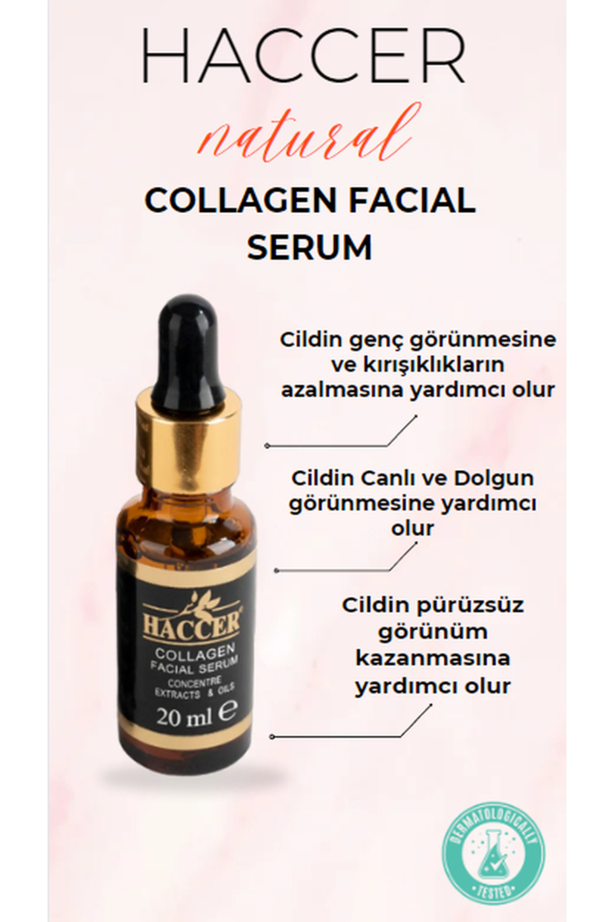 Hyaluronik Asitli, Doğal Kolajen Serum 30 ml Yüz Serumu