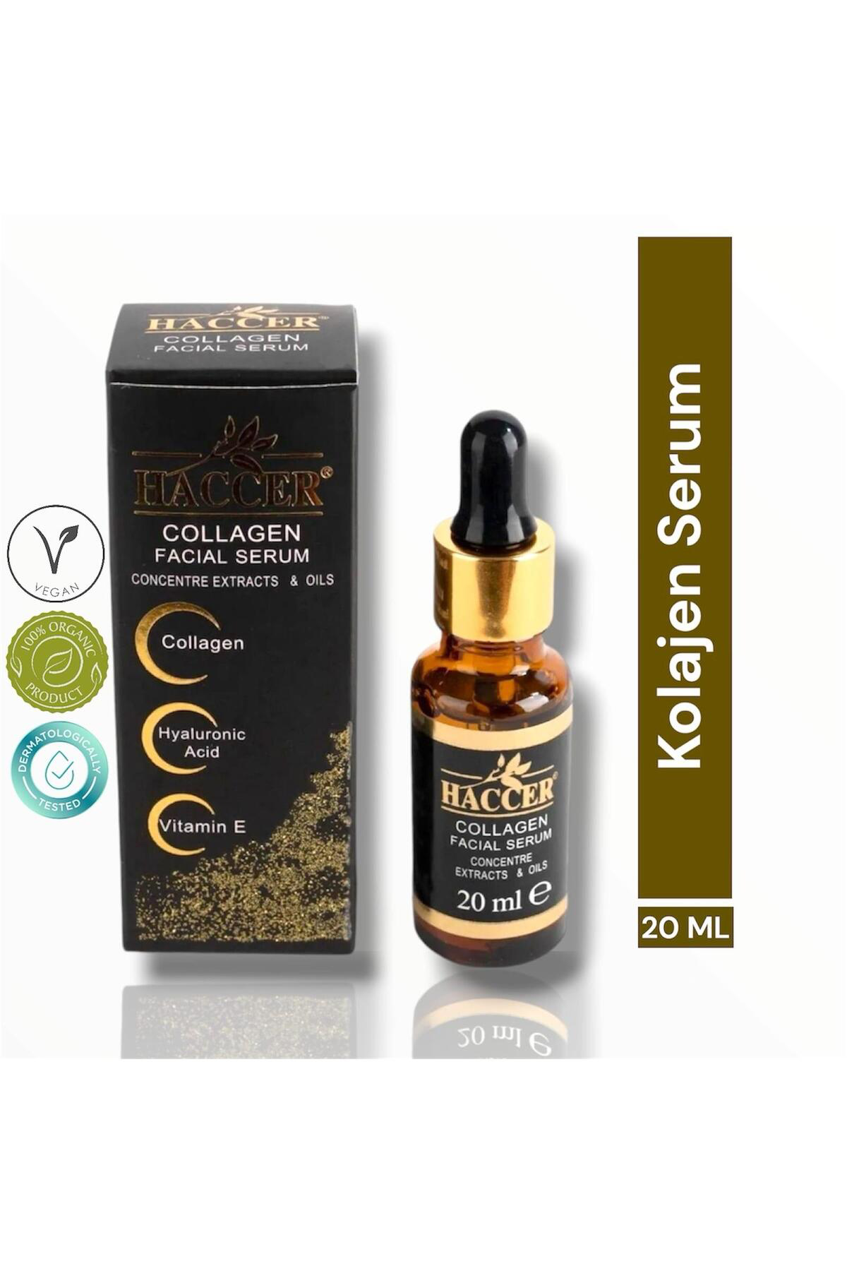 Hyaluronik Asitli, Doğal Kolajen Serum 30 ml Yüz Serumu