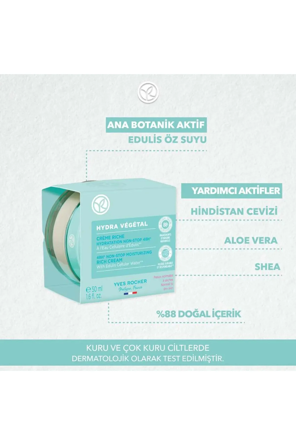 Hydra Vegetal Çok Kuru Ciltler İçin 48 Saat Nemlendirici Yoğun Kr