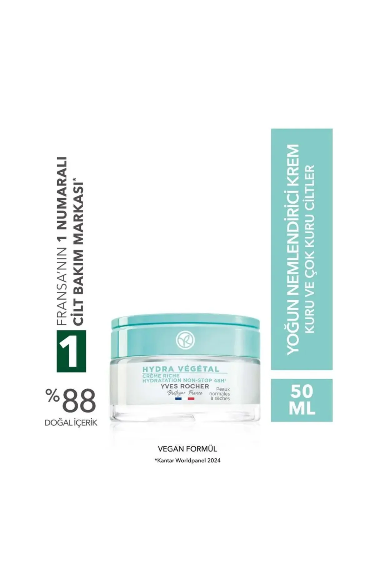 Hydra Vegetal Çok Kuru Ciltler İçin 48 Saat Nemlendirici Yoğun Kr