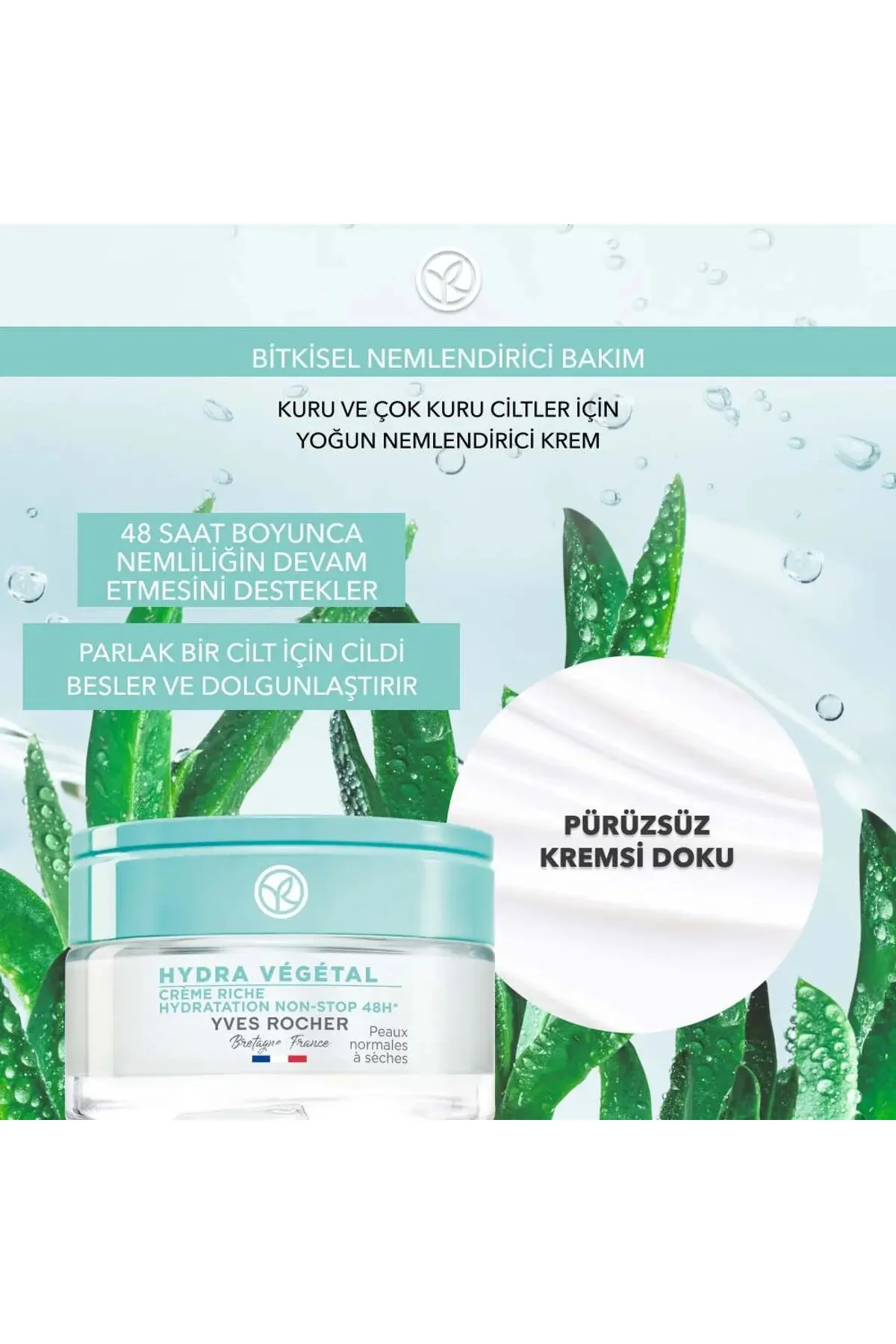 Hydra Vegetal Çok Kuru Ciltler İçin 48 Saat Nemlendirici Yoğun Kr