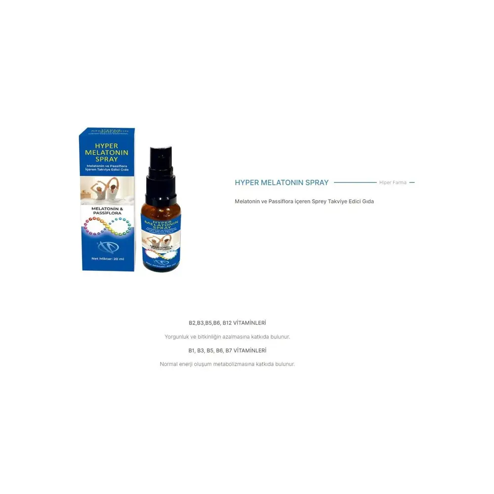 Hyper Melatonin Sprey 1 mg 20 ml 9002969874013