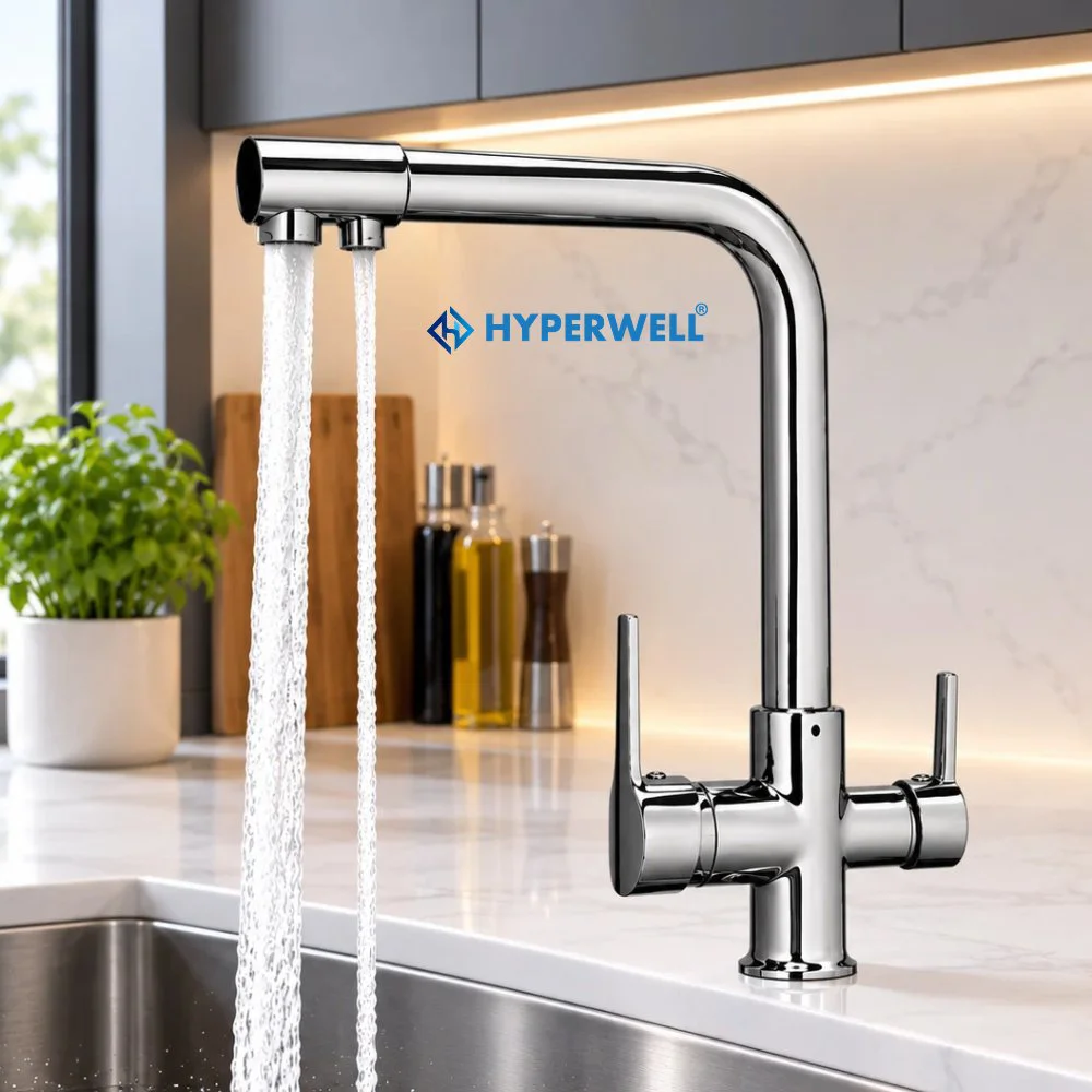 Hyperwell 3 Girişli Mutfak Bataryası - 3 Yollu Musluk 3 Fonksiyon Hyperwell 3 Girişli Mutfak Bataryası - 3 Yollu Musluk 3 Fonksiyon