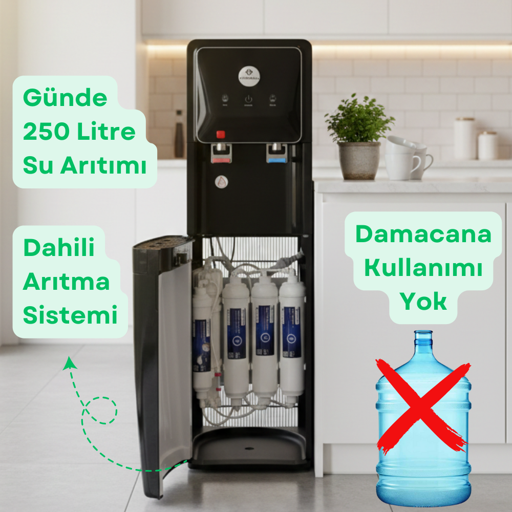 Hyperwell Arıtmalı Su Sebili - Siyah