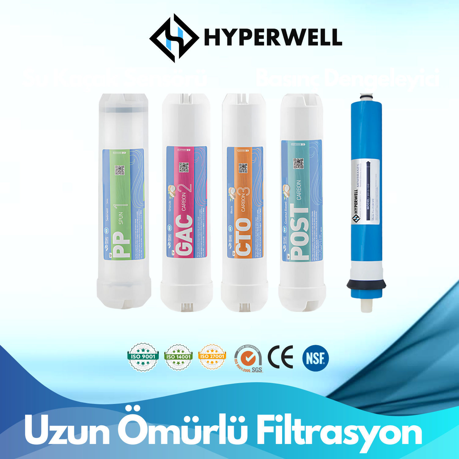 Hyperwell Premium Alkali ve Mineralli En iyi Su Arıtma Cihazı - S Hyperwell Premium Alkali ve Mineralli En iyi Su Arıtma Cihazı - S