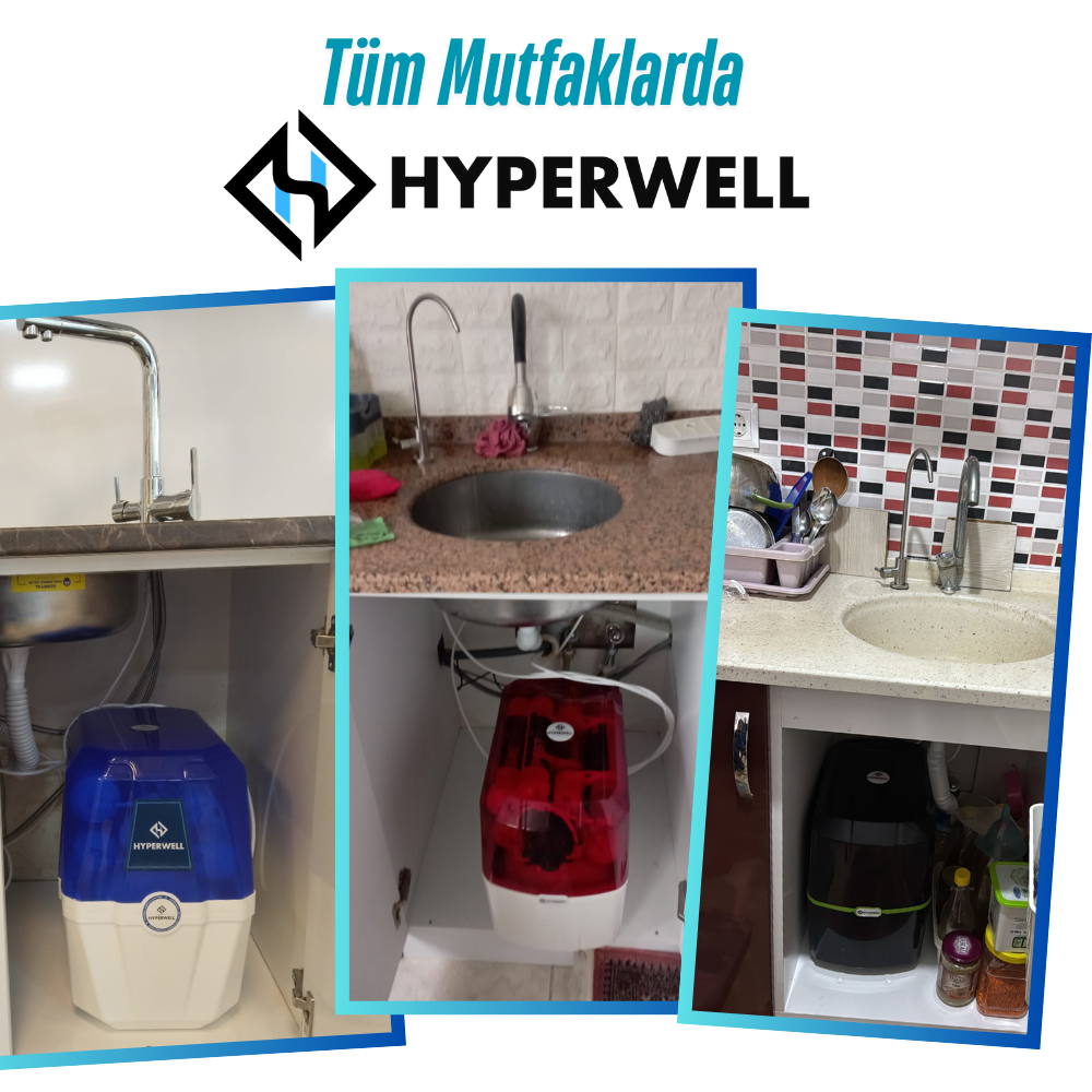 Hyperwell Premium Alkali ve Mineralli POMPALI Su Arıtma Cihazı - Hyperwell Premium Alkali ve Mineralli POMPALI Su Arıtma Cihazı -