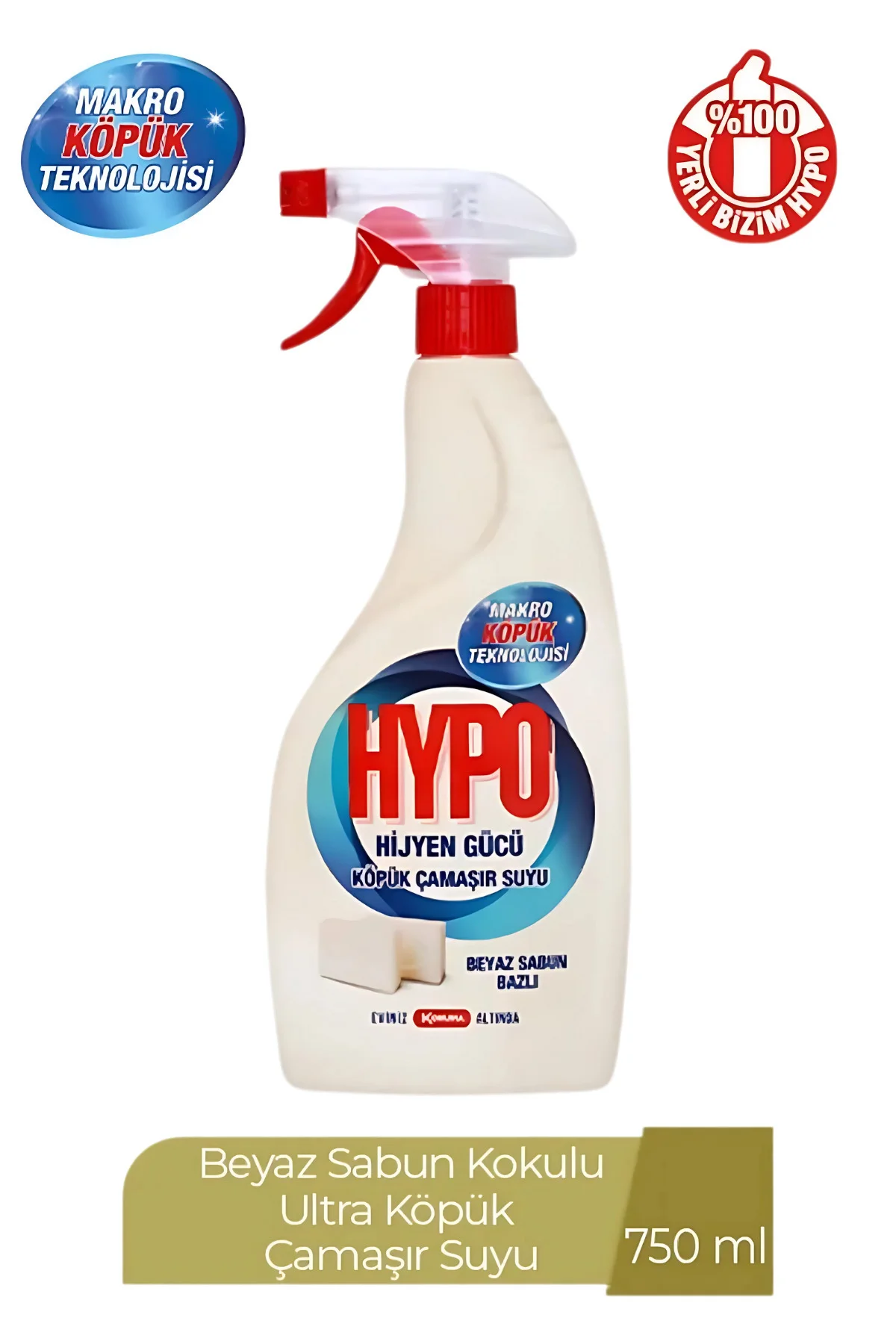 Hypo Hijyen Gücü Köpük Çamaşır Suyu Beyaz Sabun Bazli 750 ml Fiyatı, Yorumları ve Özellikleri