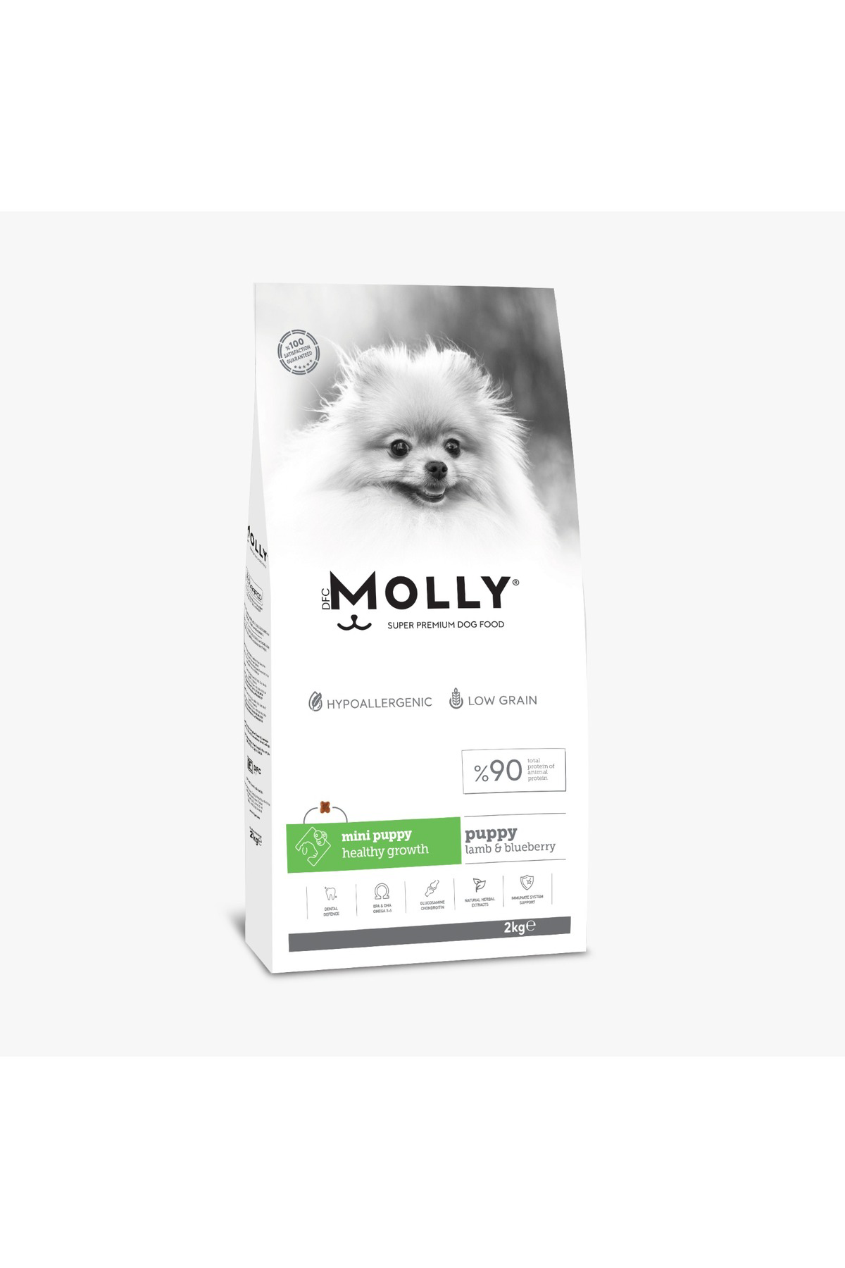 Molly Hypoallergenic Kuzu Etli Mini İrk Yavru Köpek Maması 2 Kg