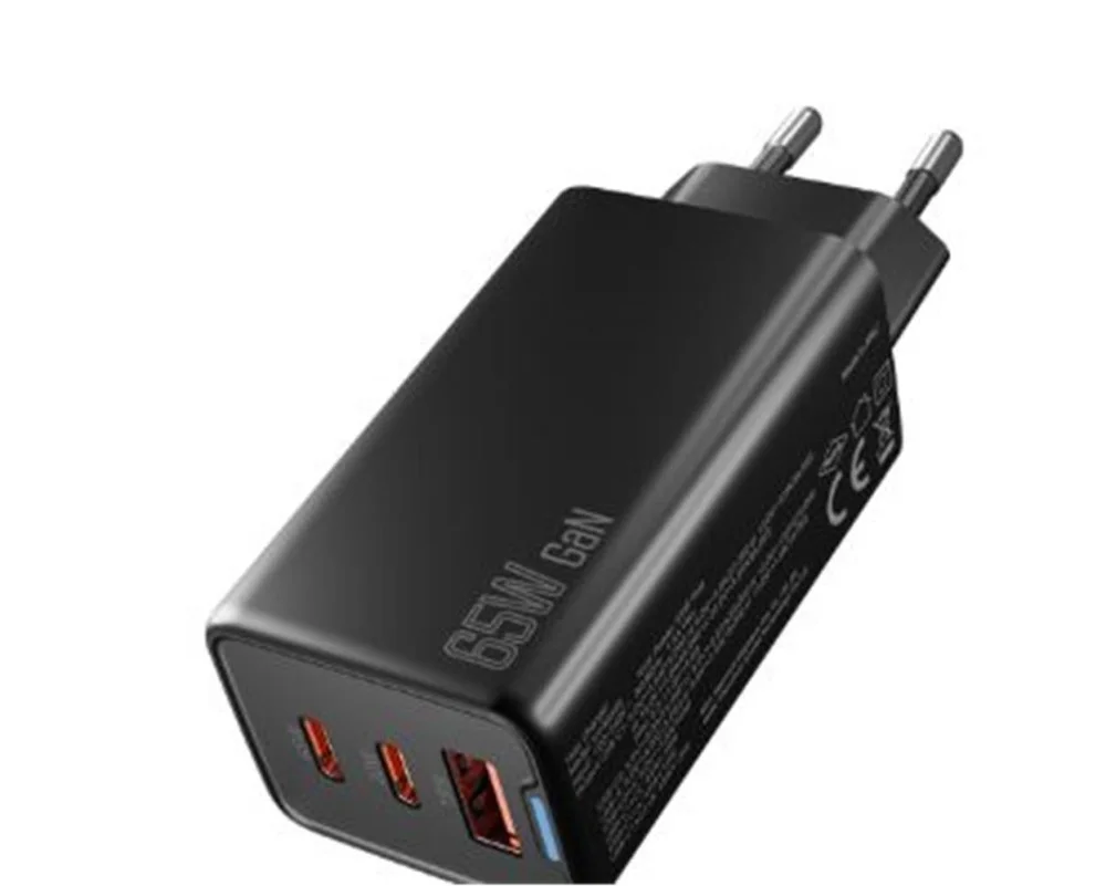 Hytech HY-XEG65 2-USB-C + USB-A GAN PD 65W - QC 18W Type PD-PPS S