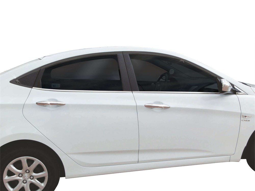 Hyundai Accent Uyumlu Blue Rb Cam Çıtası 6 Parça Krom 2011 Ve Son