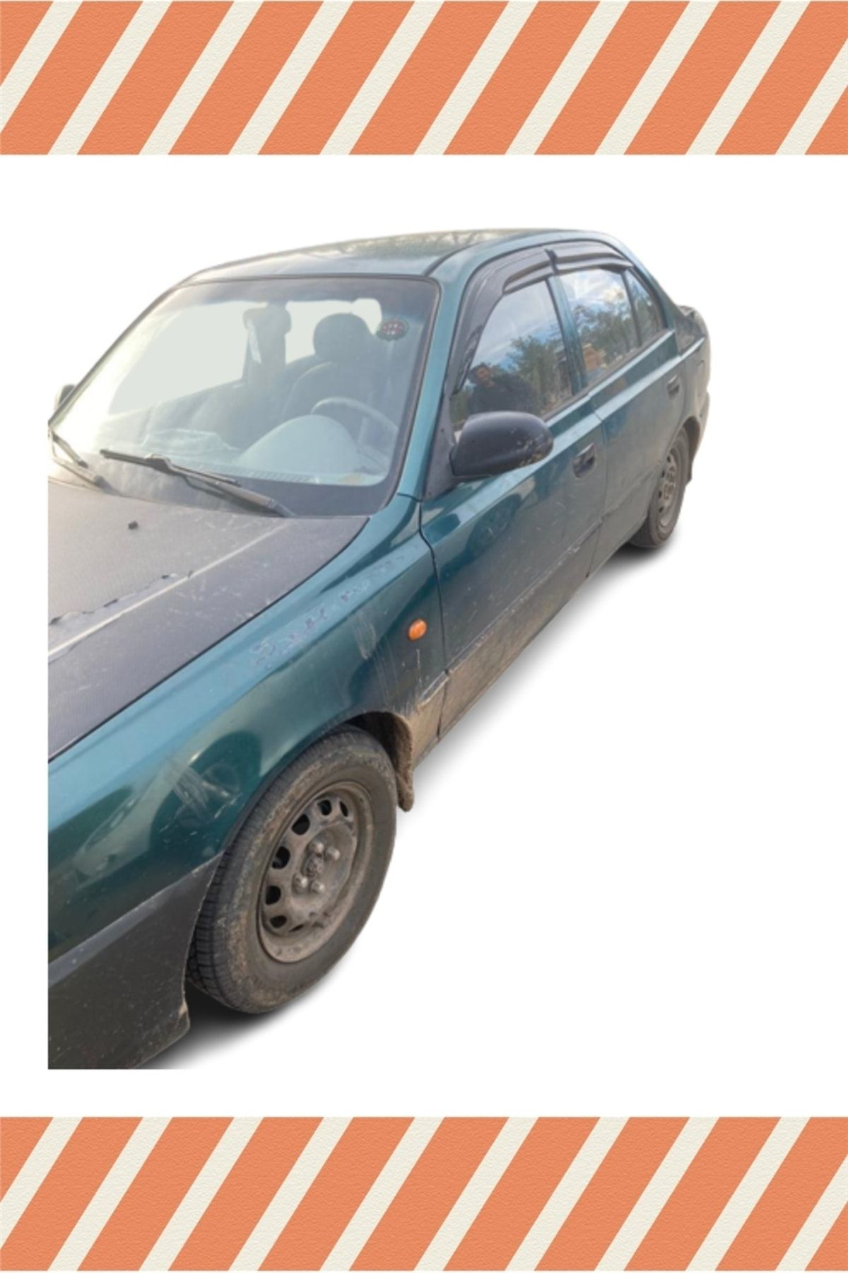 Hyundai Accent Milenyum 2001-2003 4'lü Mügen Tip Cam Rüzgarlığı