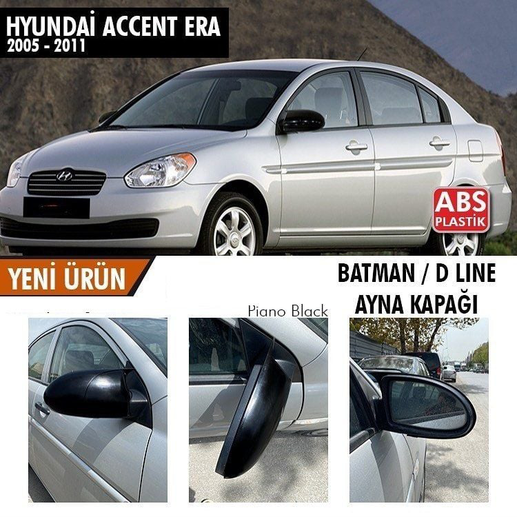 Hyundai Accent Uyumlu Era (2005-2011) Batman Yarasa Ayna Kapağı (