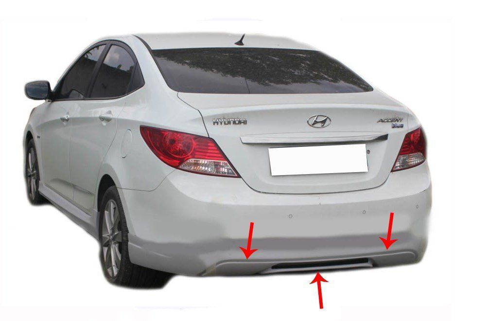 Hyundai Accent Uyumlu Blue Rb Arka Tampon Altı Fiber 2011 Ve Sonr