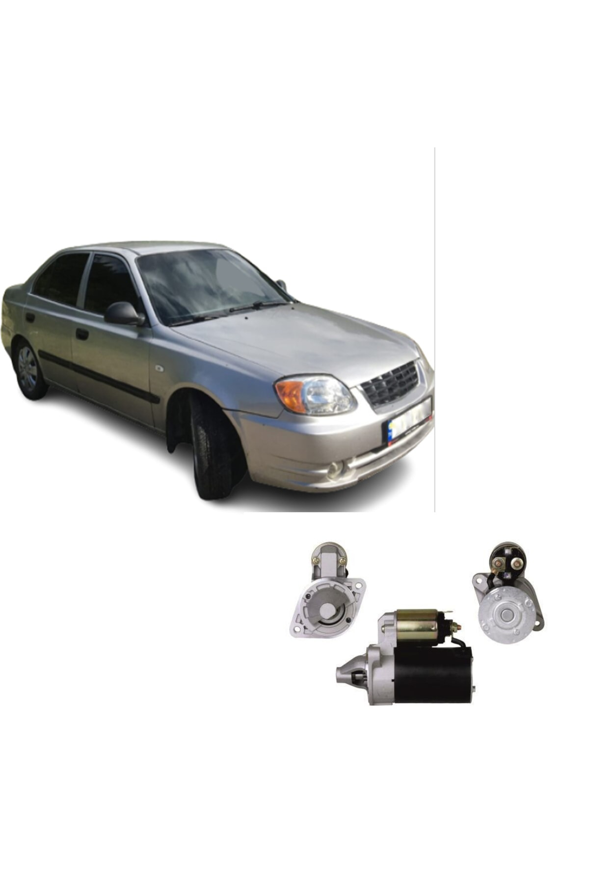 Crn Hyundai Accent Admire Otomatik Marş Motoru 2002--2005 12 Volt 8 D