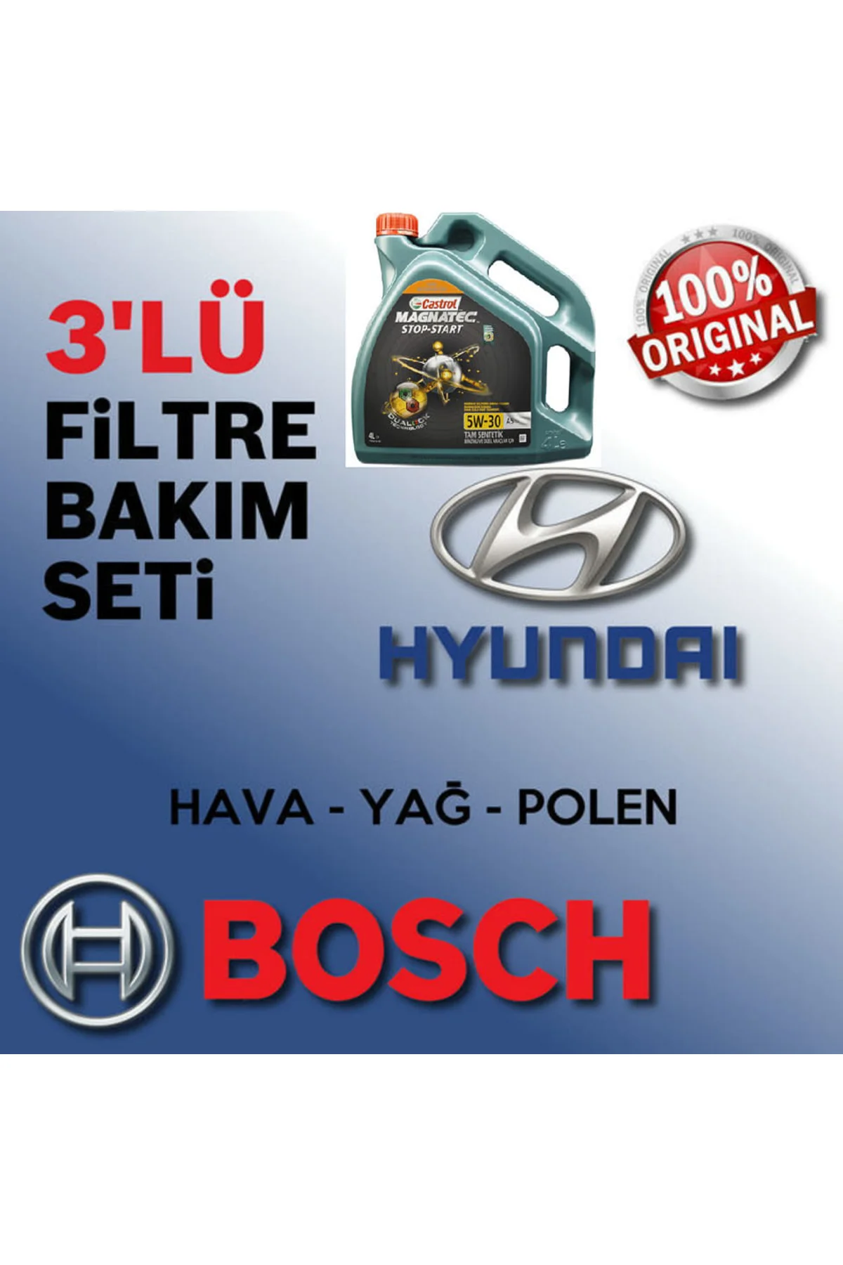 Hyundai Accent Era 1.4 Filtre Bakım Seti 2006-2012+Magnatec 5w30 