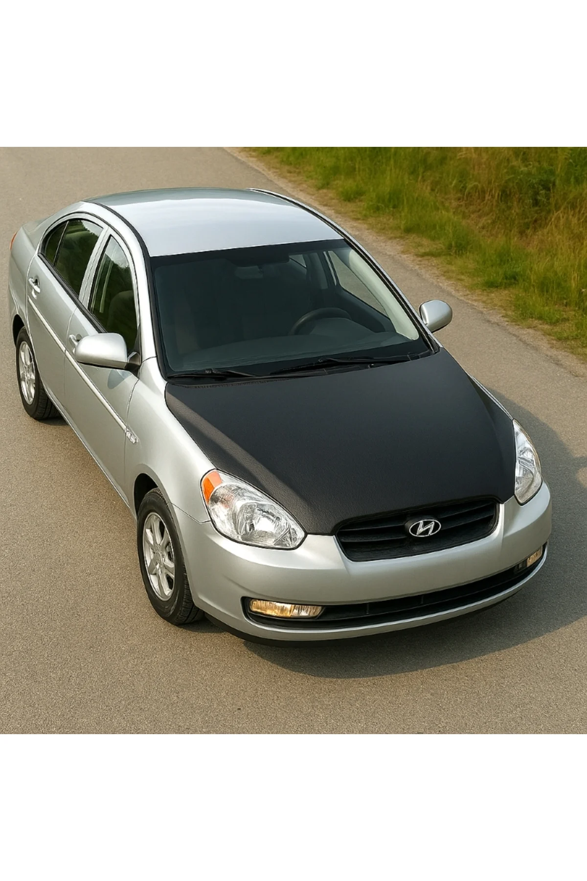 Hyundai Accent Era (2006–2012) Tam Kaput Maskesi – Siyah Düz Deri, Şık ve Koruyucu Kaplama - Görsel 2