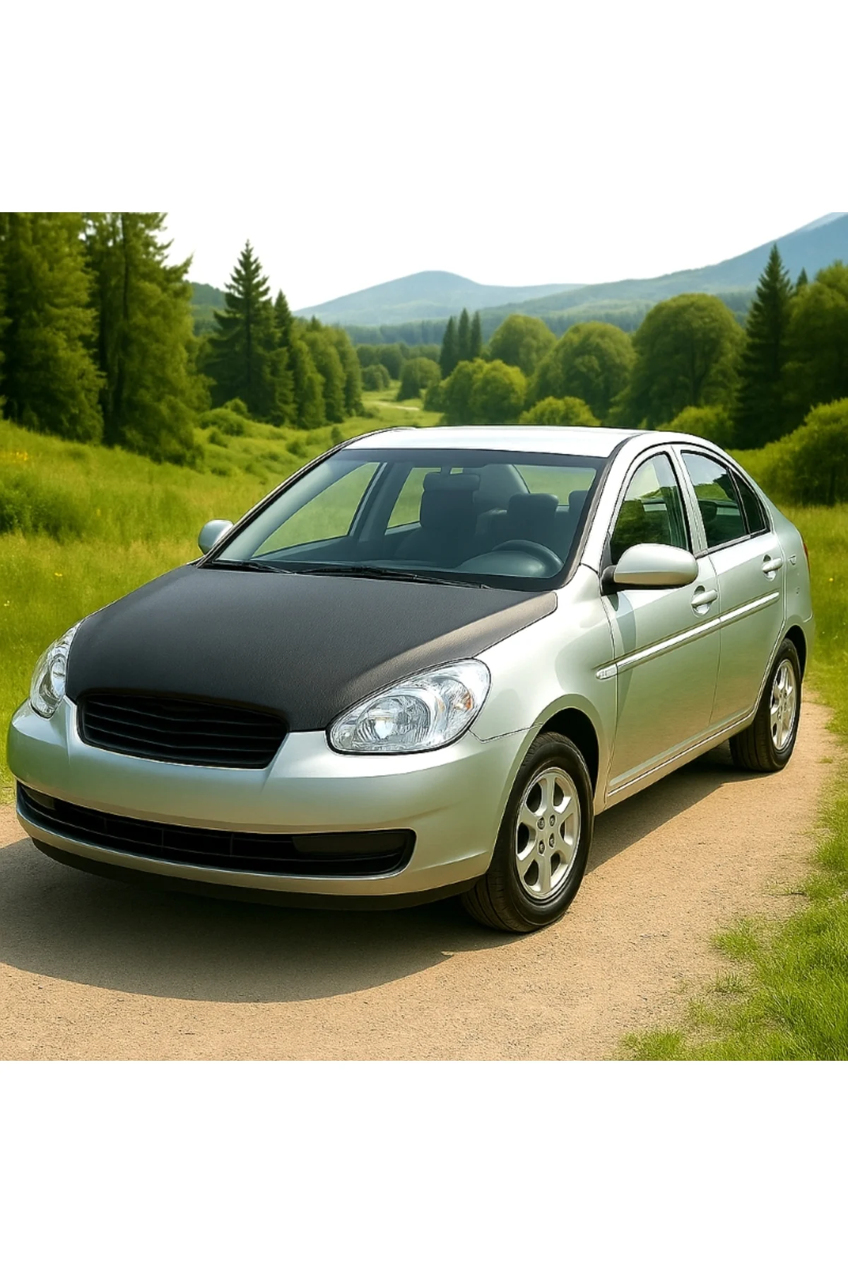 Hyundai Accent Era (2006–2012) Tam Kaput Maskesi – Siyah Düz Deri, Şık ve Koruyucu Kaplama - Görsel 3