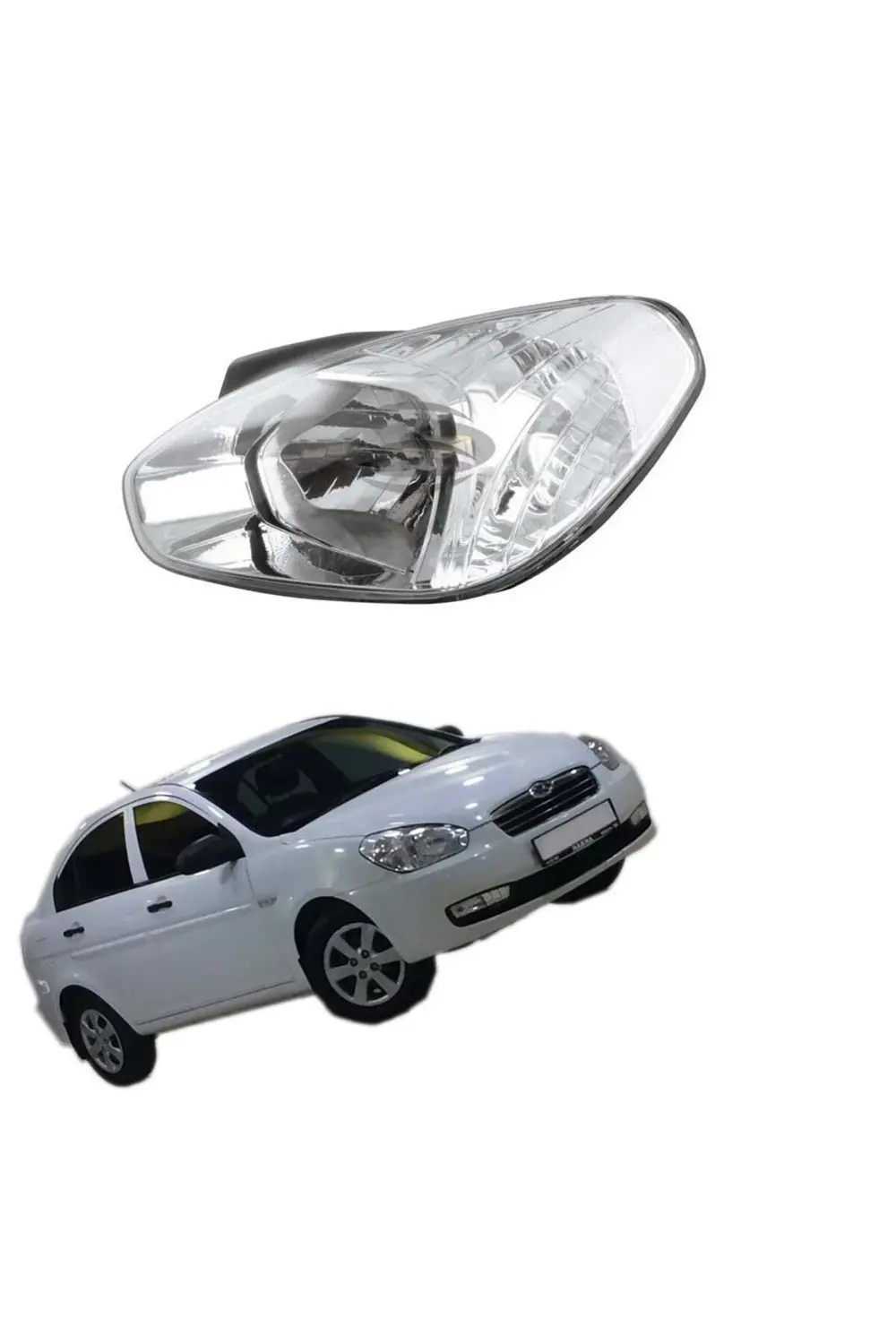 Hyundai Accent Era Motorlu Sağ Ön Far Şeffaf Sinyalli 2009-2011 N Hyundai Accent Era Motorlu Sağ Ön Far Şeffaf Sinyalli 2009-2011 N