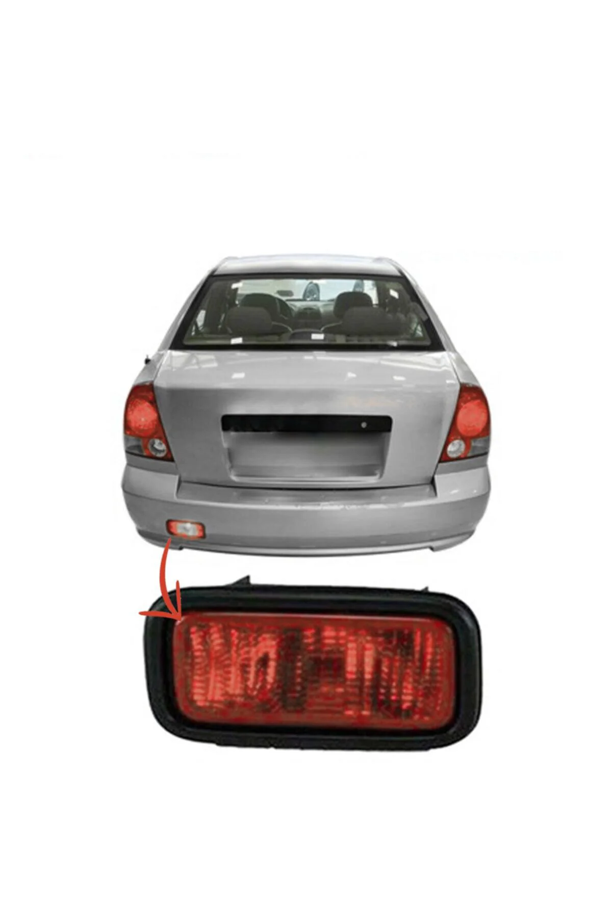 Hyundai Accent Uyumlu  Reflektör Arka Tampon 9240525500 2003-2005