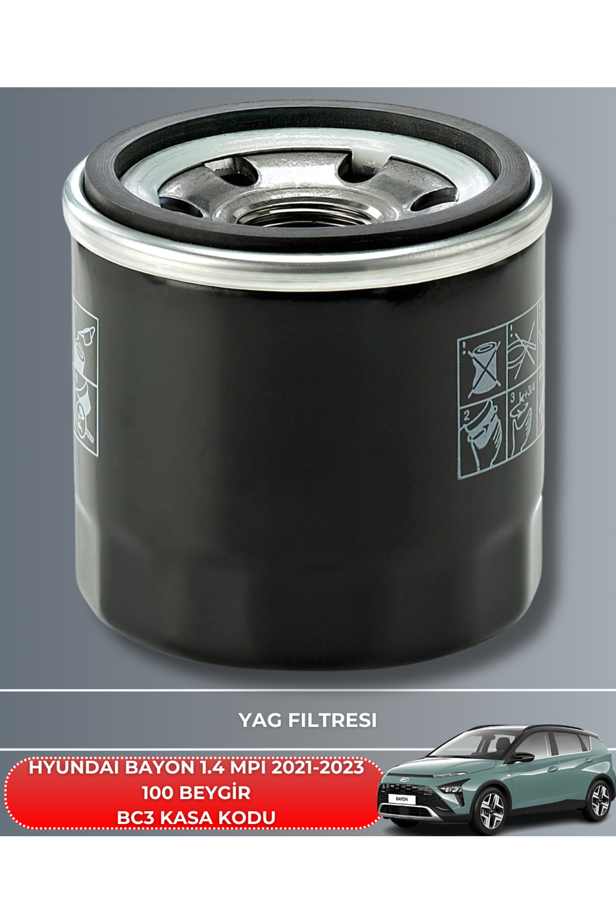 HYUNDAI BAYON 1.4 MPI 2021-2023 BAKIM SETİ+NETEX 0W20 4LT MOTOR Y