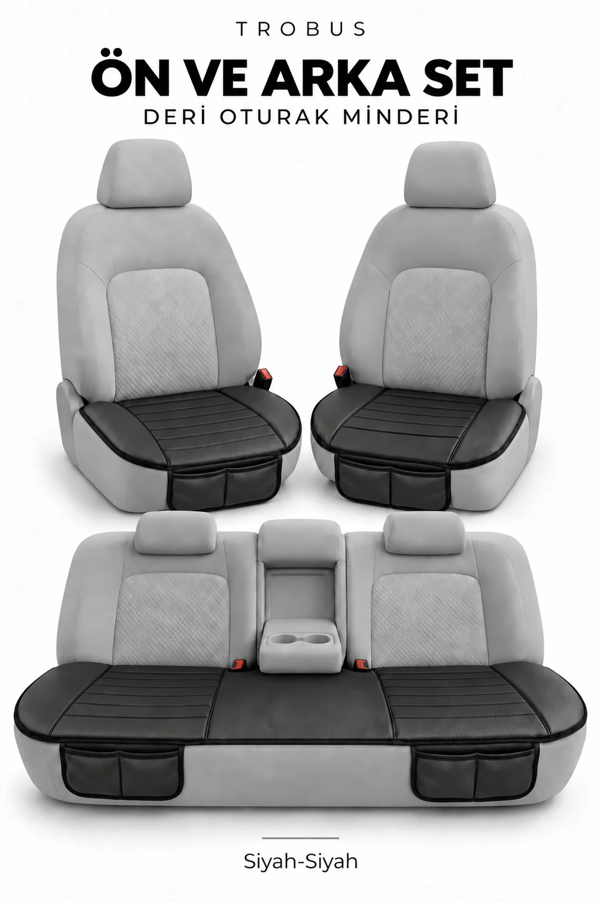 Hyundai Elantra 2011+ Çizgili Suni Deri Su Geçirmez 3'lü Oturak Minderi Siyah Hyundai Elantra 2011+ Çizgili Suni Deri Su Geçirmez 3'lü Oturak Minderi Siyah