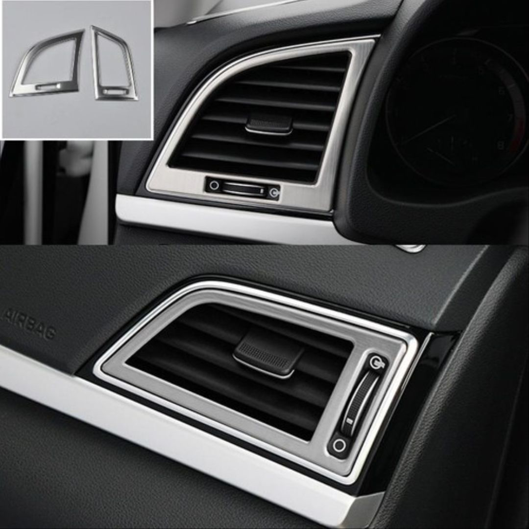 Hyundai Elantra Uyumlu 2016-2019 Menfez Kaplama Silver (Paslanmaz