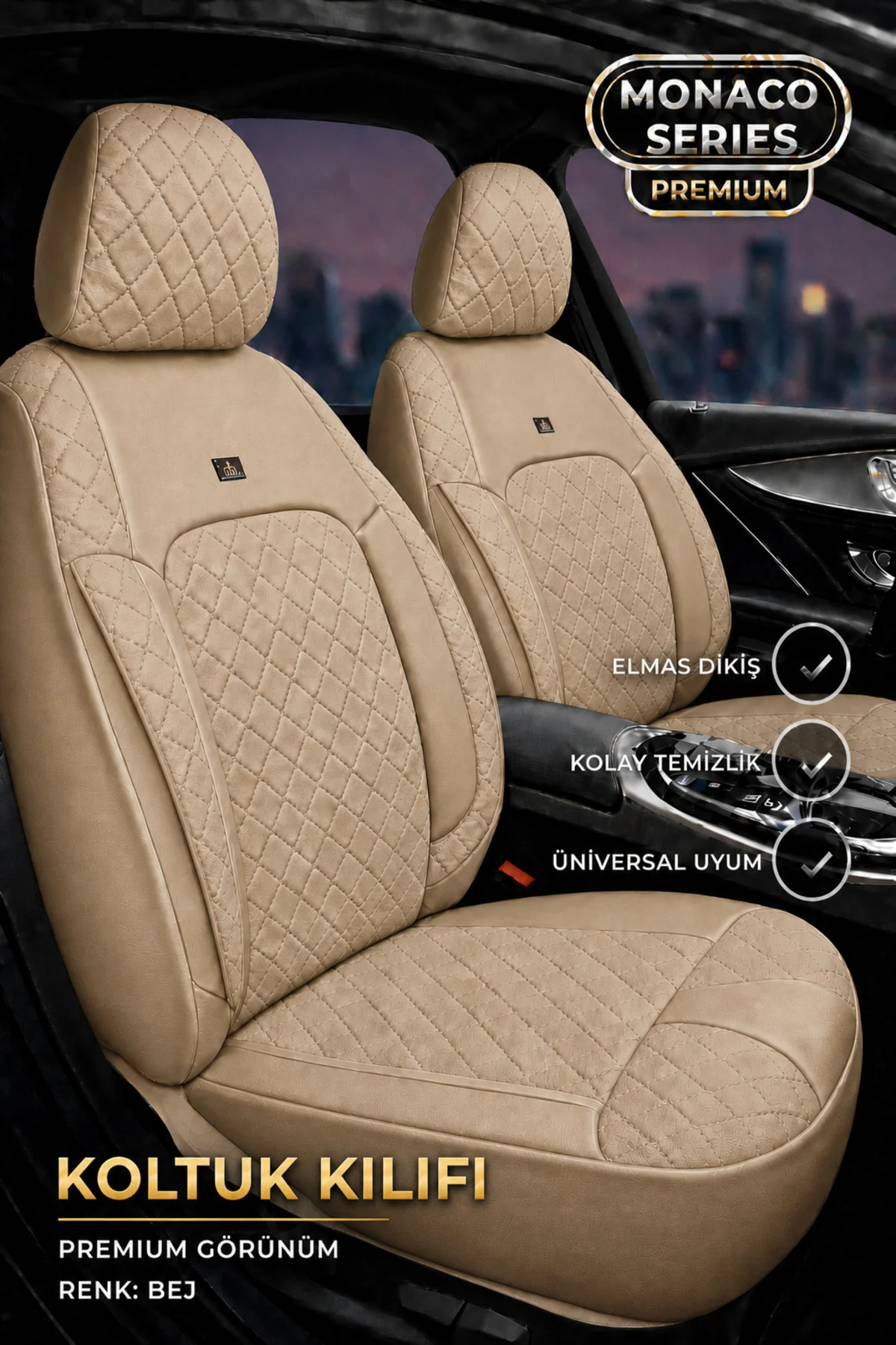 Hyundai Elentra 2003-2008 Uyumlu Monaco Serisi Kumaş Oto Koltuk Kılıfı Bej Fiyatı, Yorumları ve Özellikleri