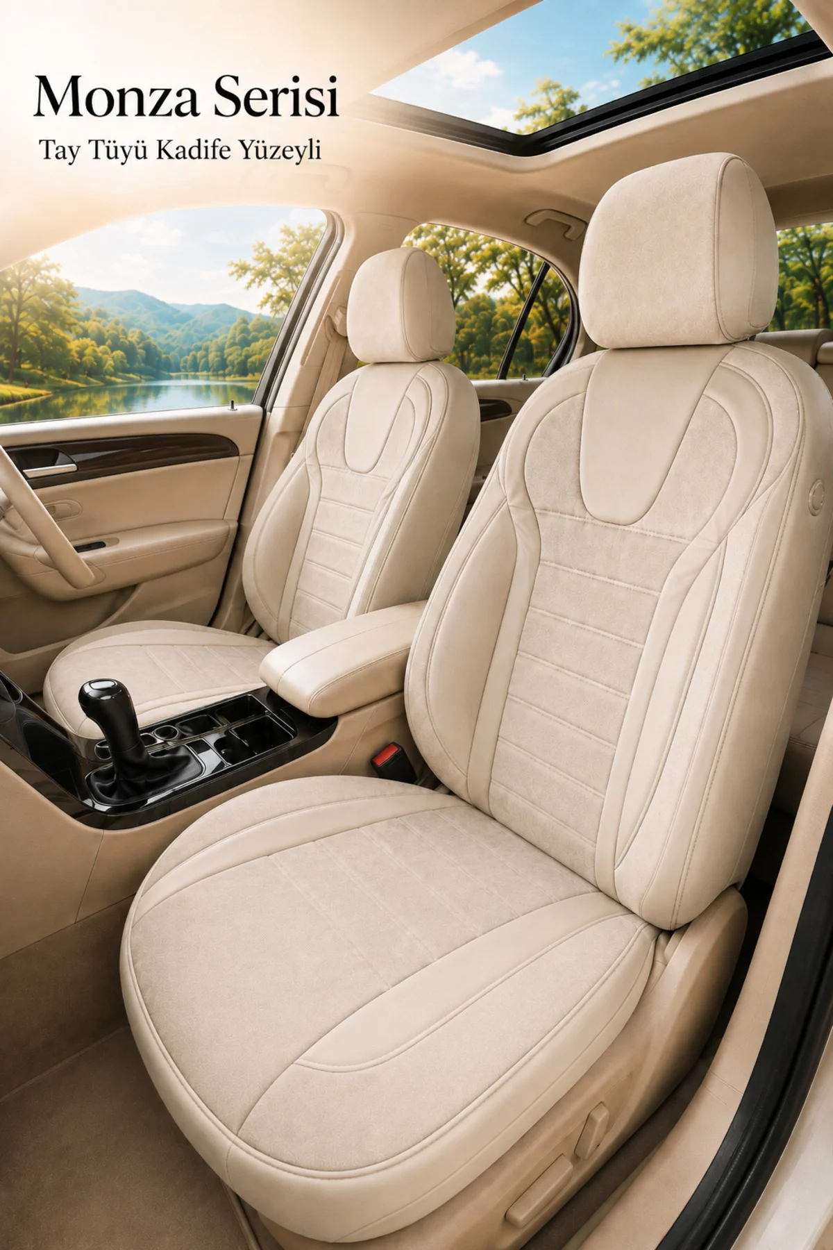 Hyundai Elentra 2011-2015 Uyumlu Monza Serisi Tay Tüyü Oto Koltuk Kılıfı Bej Hyundai Elentra 2011-2015 Uyumlu Monza Serisi Tay Tüyü Oto Koltuk Kılıfı Bej