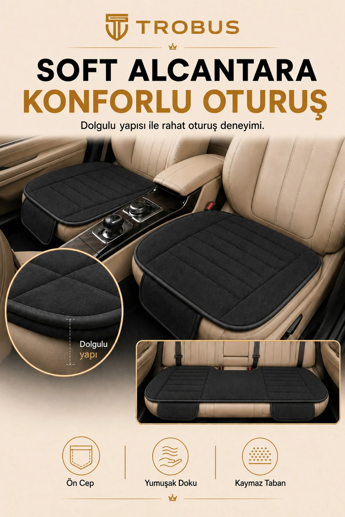 Hyundai Elentra 2016-2020 Baby Face Soft Alcantara Çizgili 7'li Oto Koltuk Minderi Siyah Fiyatı, Yorumları ve Özellikleri