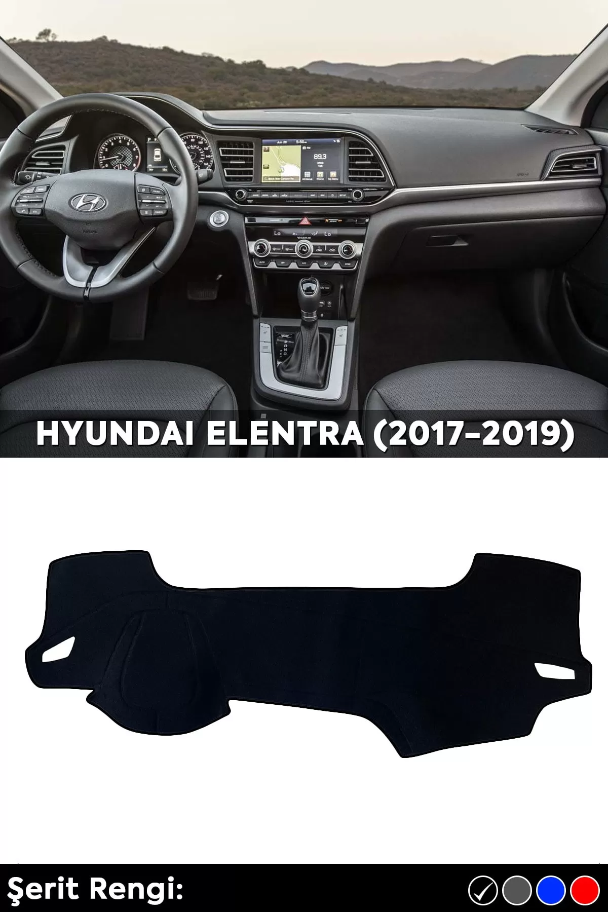 Hyundaı Elentra (2017-2019) 3d Torpido Koruma Kılıfı - Ön Göğüs P