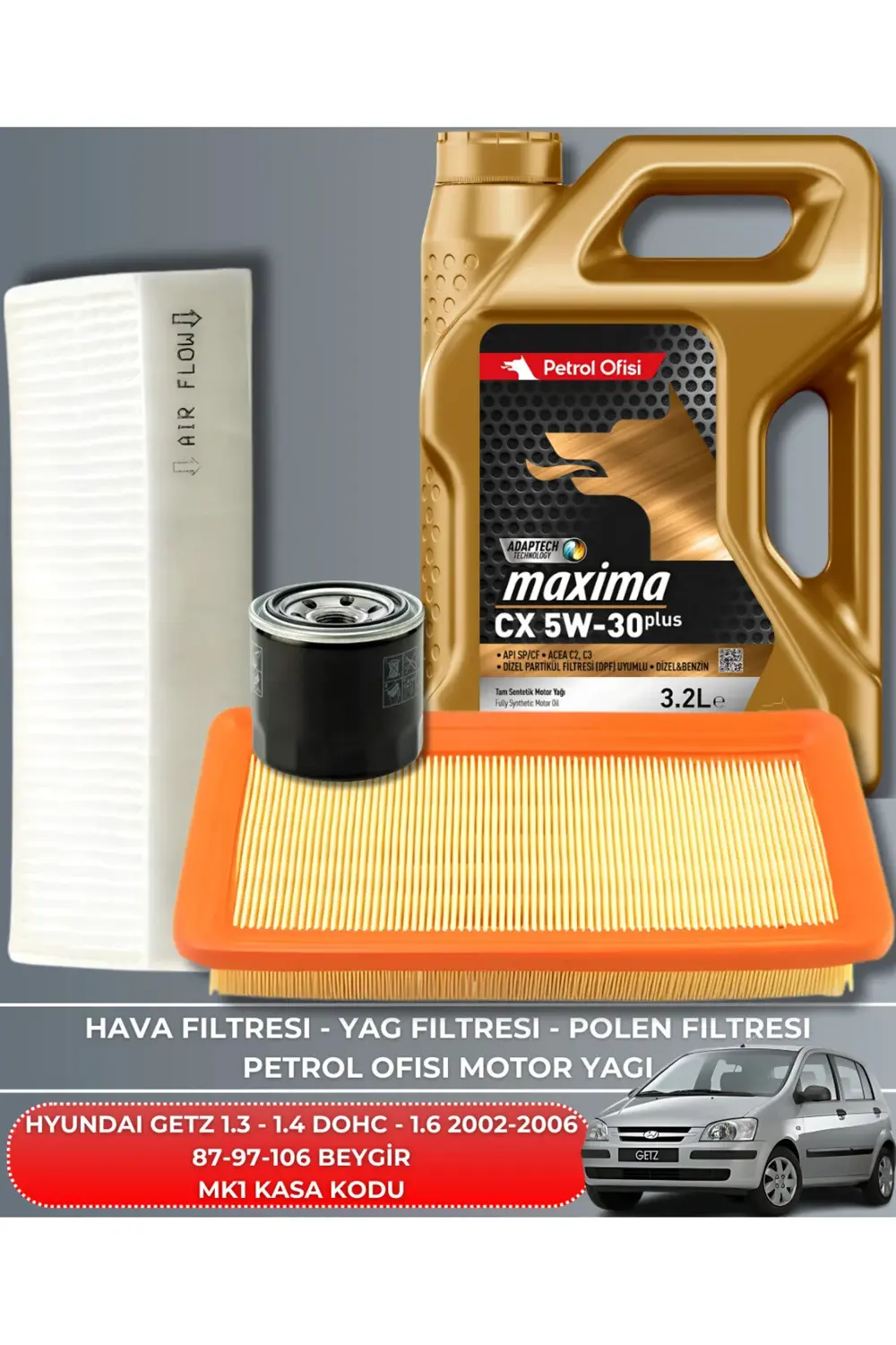 HYUNDAI GETZ 1.3 - 1.4 DOHC - 1.6 2003-2004-2005-2006-2007-2008-2