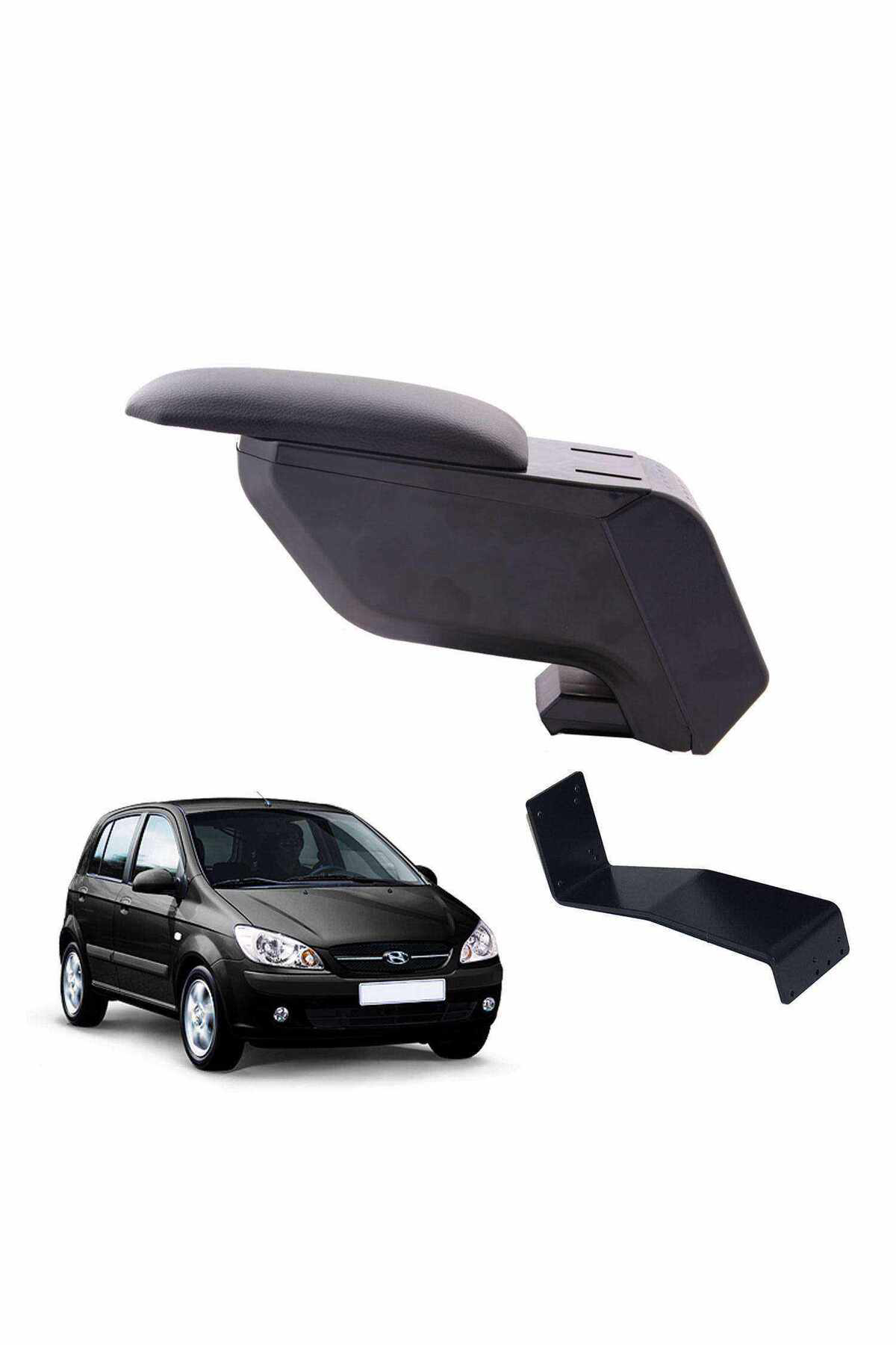 Hyundai Getz 2003 Delmesiz Çelik Ayaklı Siyah Kolçak Kol Dayama