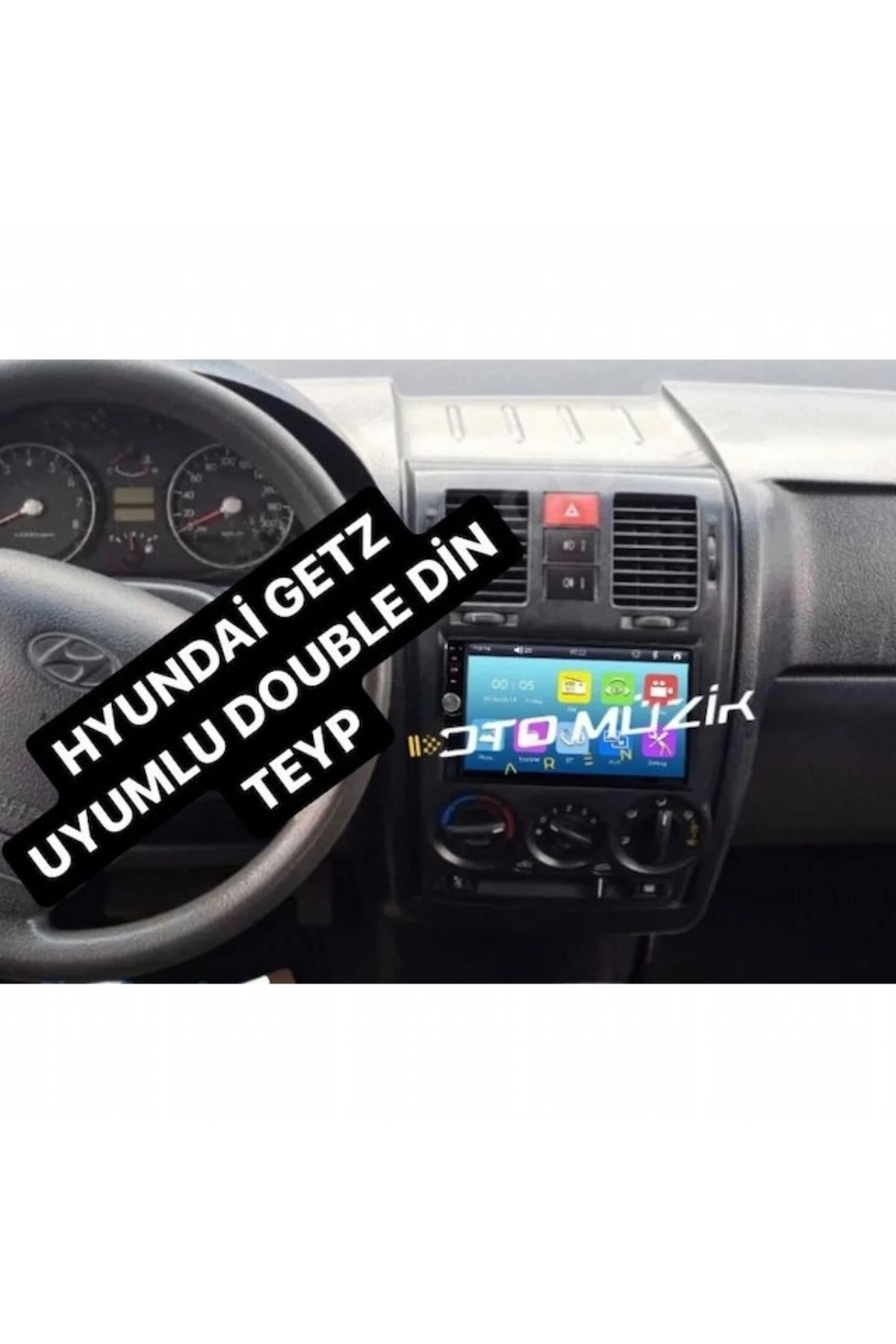 Hyundai Getz Double Olmayan BlueWay Teyp 7 inç Arka kasa Ayarlanabilir ince 1 Mirrorlink Kamera Hedi