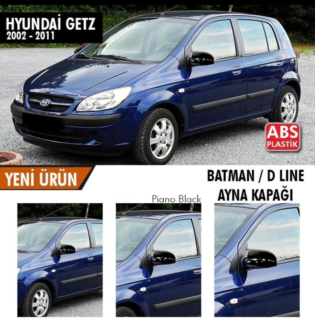 Hyundai Getz Uyumlu (2002-2011) Batman Yarasa Ayna Kapağı (Parlak
