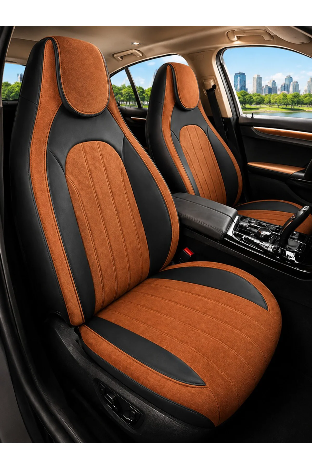 Hyundai İ-20 2015-2019 Uyumlu Angel Serisi Tay Tüyü Oto Koltuk Kılıfı Taba Siyah Hyundai İ-20 2015-2019 Uyumlu Angel Serisi Tay Tüyü Oto Koltuk Kılıfı Taba Siyah