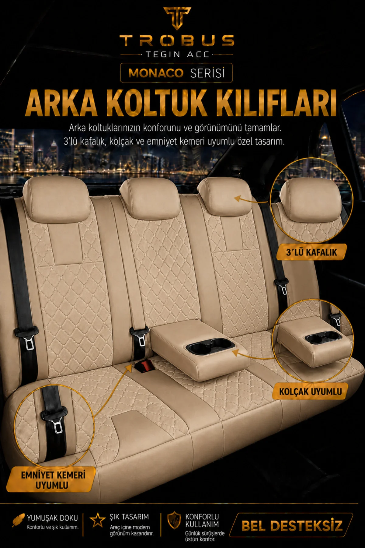 Hyundai İ-30 2012-2016 Uyumlu Monaco Serisi Kumaş Oto Koltuk Kılıfı Bej Fiyatı, Yorumları ve Özellikleri