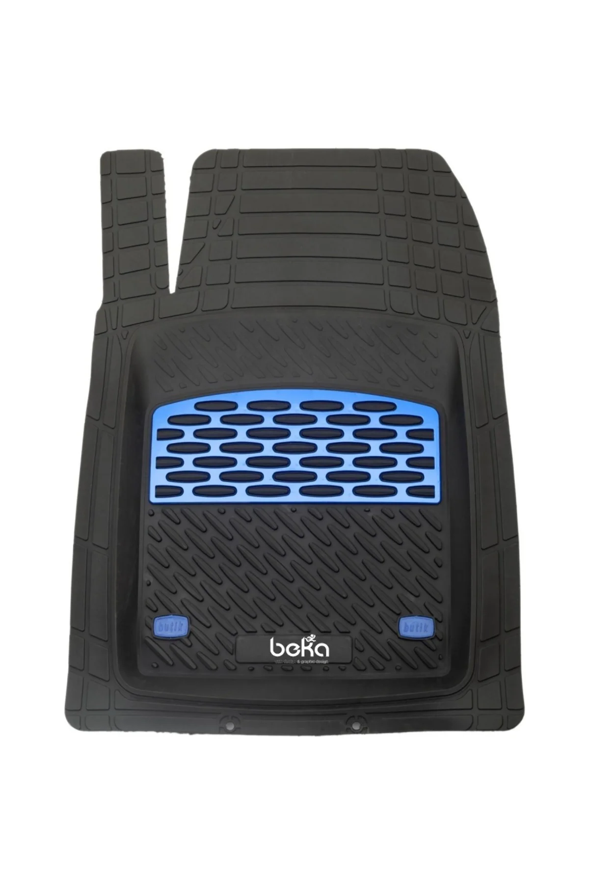 Hyundai i10 2013 UYUMLU HAVUZLU ÜNIVERSAL MAXİ PASPAS MAVİ - SİYAH