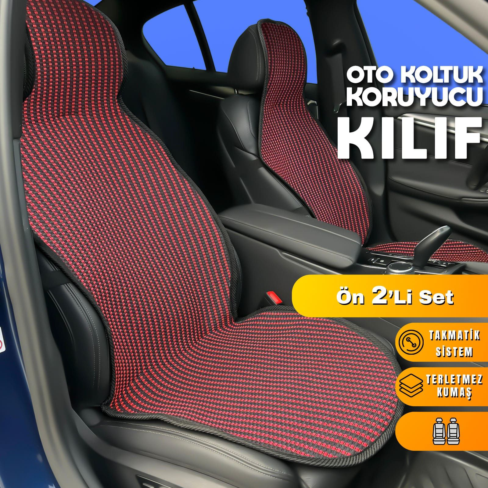 Hyundai I10 Uyumlu Koltuk Kılıfı Minder Çizgili Siyah Kırmızı 2+1 Hyundai I10 Uyumlu Koltuk Kılıfı Minder Çizgili Siyah Kırmızı 2+1